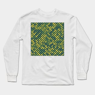 Weave Pattern (Green Yellow) Long Sleeve T-Shirt